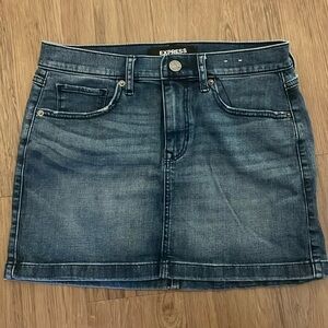Express Denim Mini Skirt